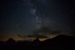 Die Milchstraße am 10.8.2013, gesehen knapp unterhalb vom Kreuzeck (2376 m) in den Allgäuer Alpen.