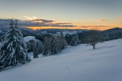 Aussicht von der Kalzhofner Höhe (1118 m) im Westallgäu.