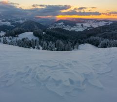Aussicht von der Kalzhofner Höhe (1118 m) im Westallgäu.