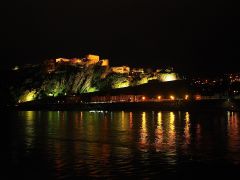 Ehrenbreitstein bei Nacht - OM-D E-M10 aufgelegt, direkt belichtet