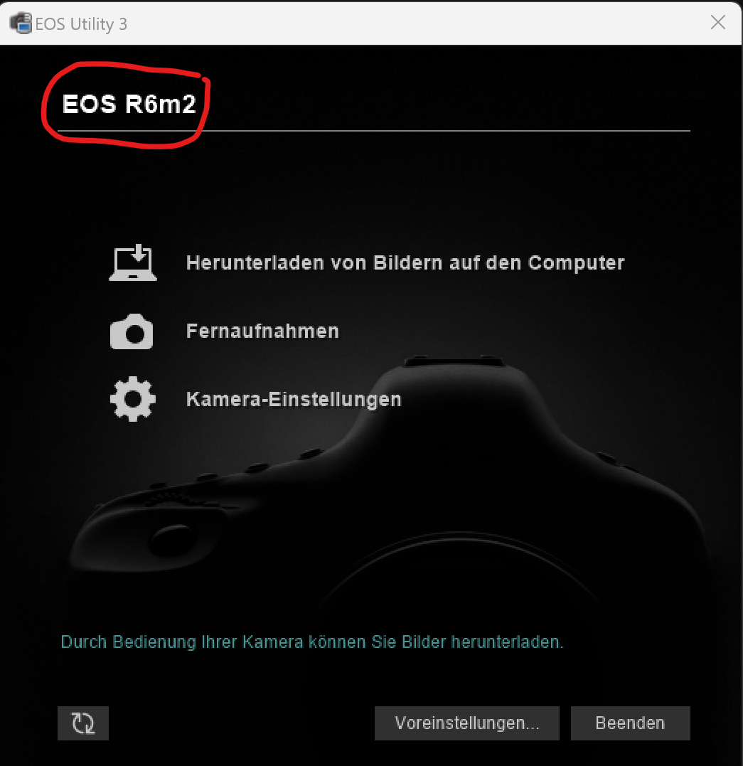 R6 Mark II Picture Style Editor & EOS Utility funktionieren nicht